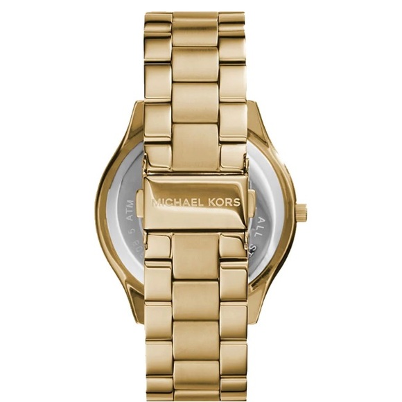 MICHAEL KORS “SLIM RUNWAY” MK3179 GOLD WATCH - Picture 3 of 3
